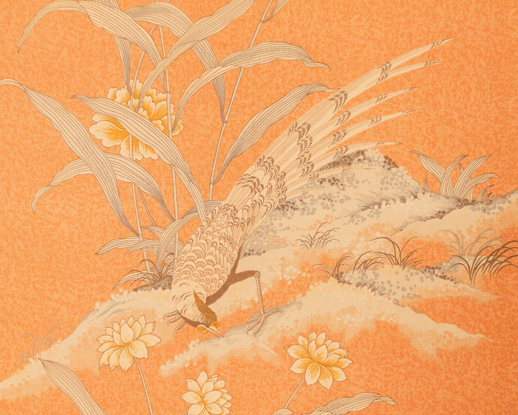 Pair of Japanese Fabric Panels Sunbeam Vintage