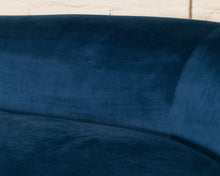 Load image into Gallery viewer, Electric Blue Curved Back Sofa
