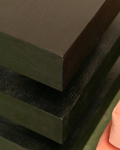 Black Stacked Square Side Table