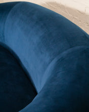 Load image into Gallery viewer, Electric Blue Curved Back Sofa
