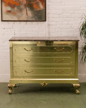 Load image into Gallery viewer, Harden Furniture Modern Brass-Clad Chest of Drawers with Marble Top
