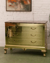 Load image into Gallery viewer, Harden Furniture Modern Brass-Clad Chest of Drawers with Marble Top
