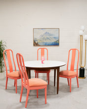 Load image into Gallery viewer, Set of 4 Coral Vintage Chairs
