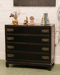 Antique Chest of 4 Drawers in Black