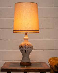Cream Vintage Holllywood Regency Lamp