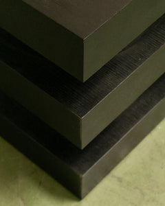 Black Stacked Square Side Table