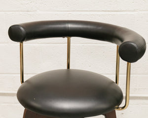 Black and Gold Swivel  Counter Stools