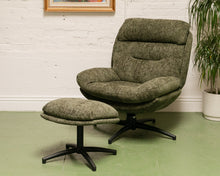 Load image into Gallery viewer, Chaz Olive Green Chair with Ottoman
