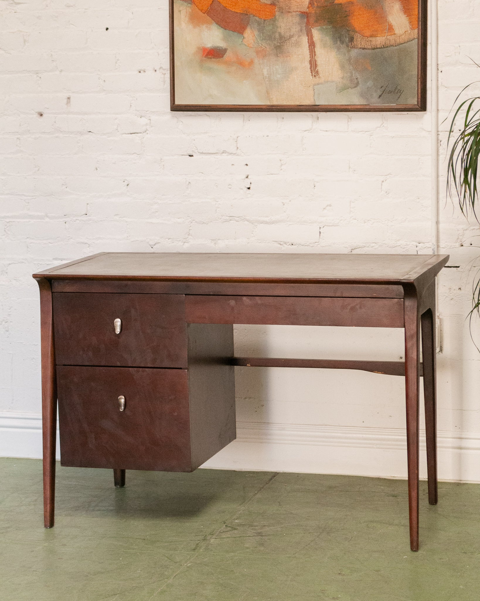 Leather Top Drexel Desk Sunbeam Vintage