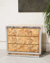 Load image into Gallery viewer, 1970’s Faux Burlwood Lowboy Dresser
