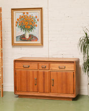 Load image into Gallery viewer, Vintage Oak boho Buffet Sideboard Credenza
