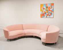 Load image into Gallery viewer, Aria 3 Piece Curved Sofa in Royale Blush
