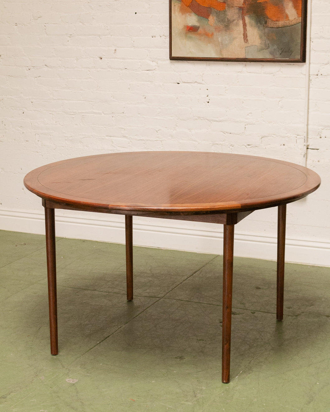 Walnut Vintage Round Dining Table