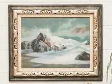 Load image into Gallery viewer, Vintage Oil Painting Seascape Crashing Water
