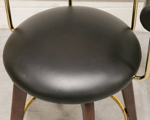 Black and Gold Swivel  Counter Stools