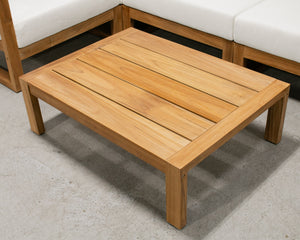 Outdoor Teak Sectional Sofa with Coffee Table