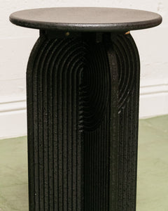 Round Black End Table