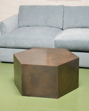 Load image into Gallery viewer, Hexagon Brass Coffee Table
