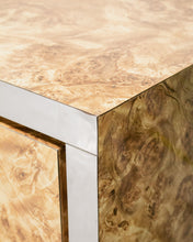 Load image into Gallery viewer, 1970’s Faux Burlwood Lowboy Dresser
