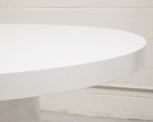 Clara Round White Glossy Table