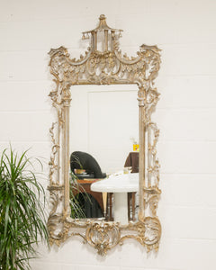 18th-19th Century Italian Giltwood Chinese Chippendale Style Large Mirror