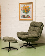 Load image into Gallery viewer, Chaz Olive Green Chair with Ottoman
