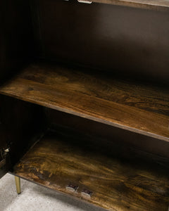 Evelyn Sunburst Wood-carved Bar Cabinet