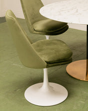 Load image into Gallery viewer, Olive Green Daisy Chair with White Base
