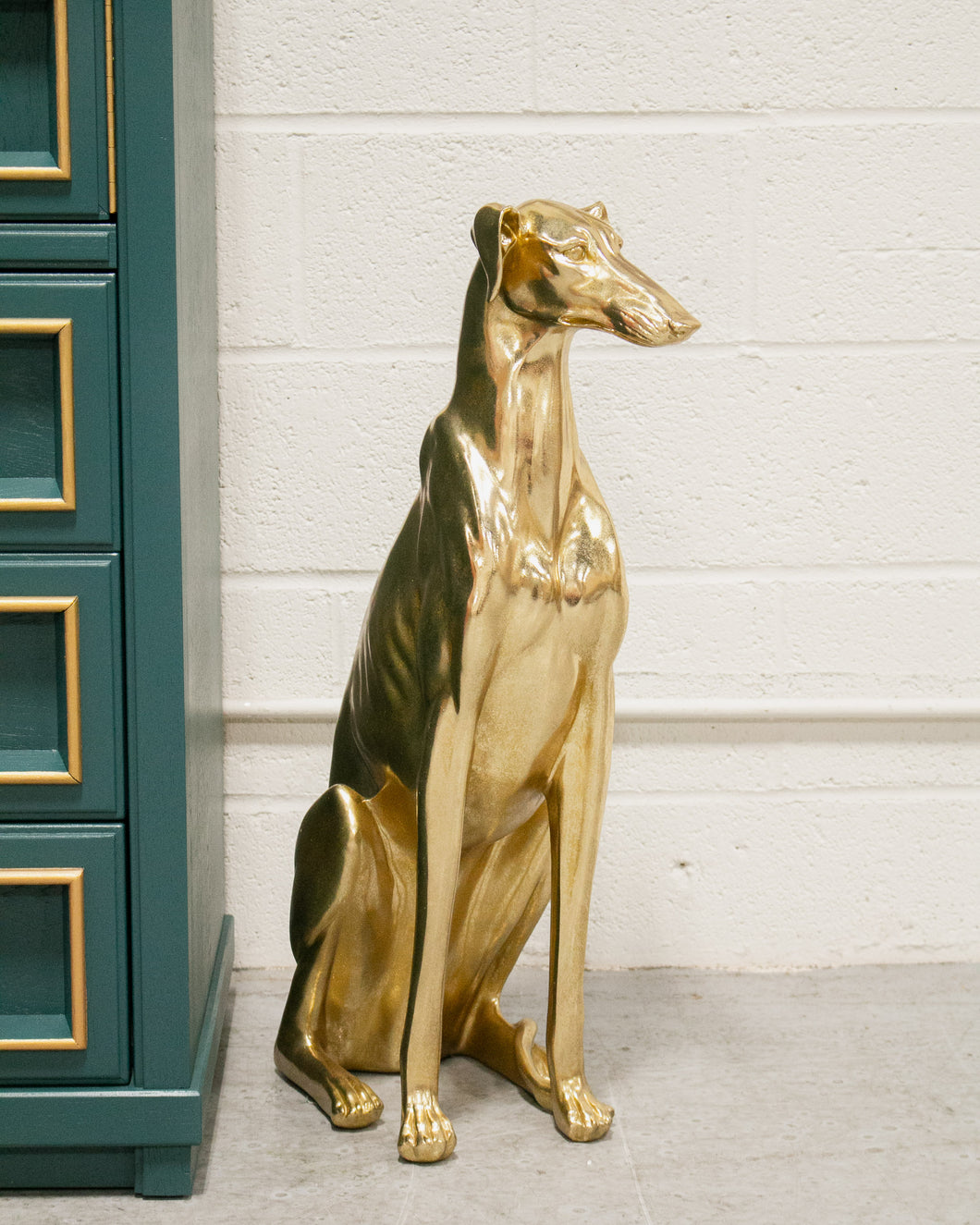 Gold Dog Statue