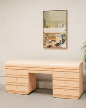 Load image into Gallery viewer, Coral 80’s Post Modern Desk Vanity Chest of Drawers

