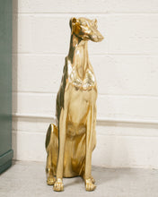 Load image into Gallery viewer, Gold Dog Statue
