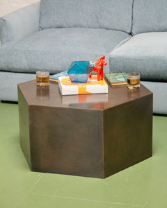 Hexagon Brass Coffee Table