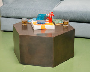 Hexagon Brass Coffee Table