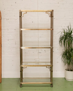 Brass Vintage Hollywood Regency Shelf