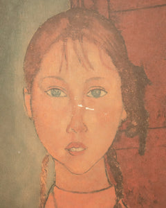 Modigliani Painting Girl With Braids (as-is)