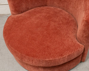 Bianca Swivel Chair in Contessa Paprika