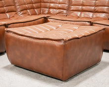 Load image into Gallery viewer, Recycled Leather 3 Piece and Ottoman Juno Sofa
