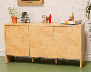 Burlwood Credenza