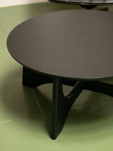 Black Oak Sculptural Base Coffee Table