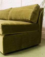 Load image into Gallery viewer, Vintage Modular Green Sofa
