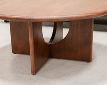 Load image into Gallery viewer, Walnut Sculptural Base Coffee Table

