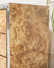 Load image into Gallery viewer, 1970’s Faux Burlwood Lowboy Dresser
