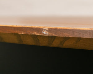 Round Walnut Table with Sculptural Base