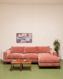 Lisette Sofa in Bianca Rosewood