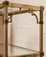 Load image into Gallery viewer, Brass Vintage Hollywood Regency Shelf
