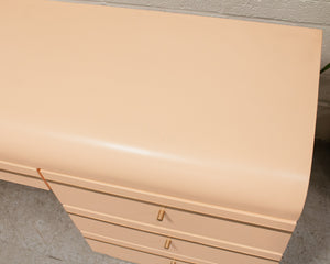 Coral 80’s Post Modern Desk Vanity Chest of Drawers