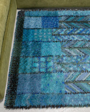 Load image into Gallery viewer, Blue and Teal Rya Rug
