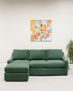 Hauser Sectional Sofa in Bella Hunter Green