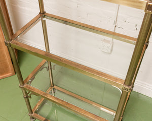 Brass Vintage Hollywood Regency Shelf