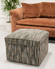 Load image into Gallery viewer, Vintage Striped Ottoman
